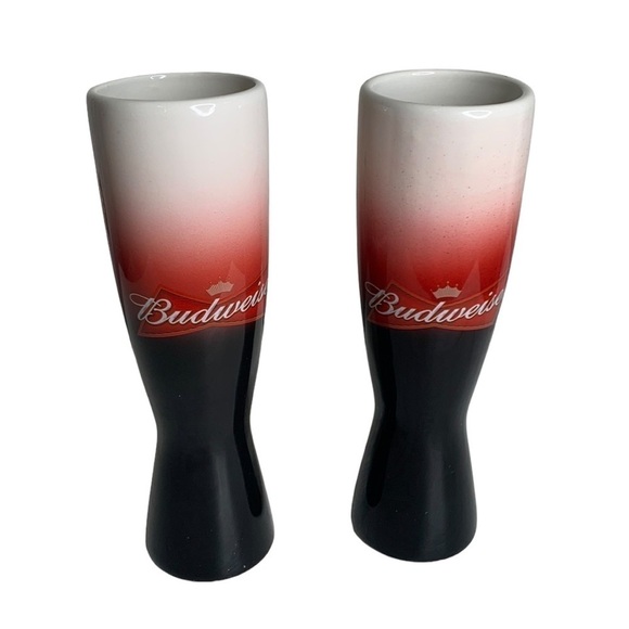 T16 2007 Budweiser Glasses white red and black ombré - Picture 12 of 12